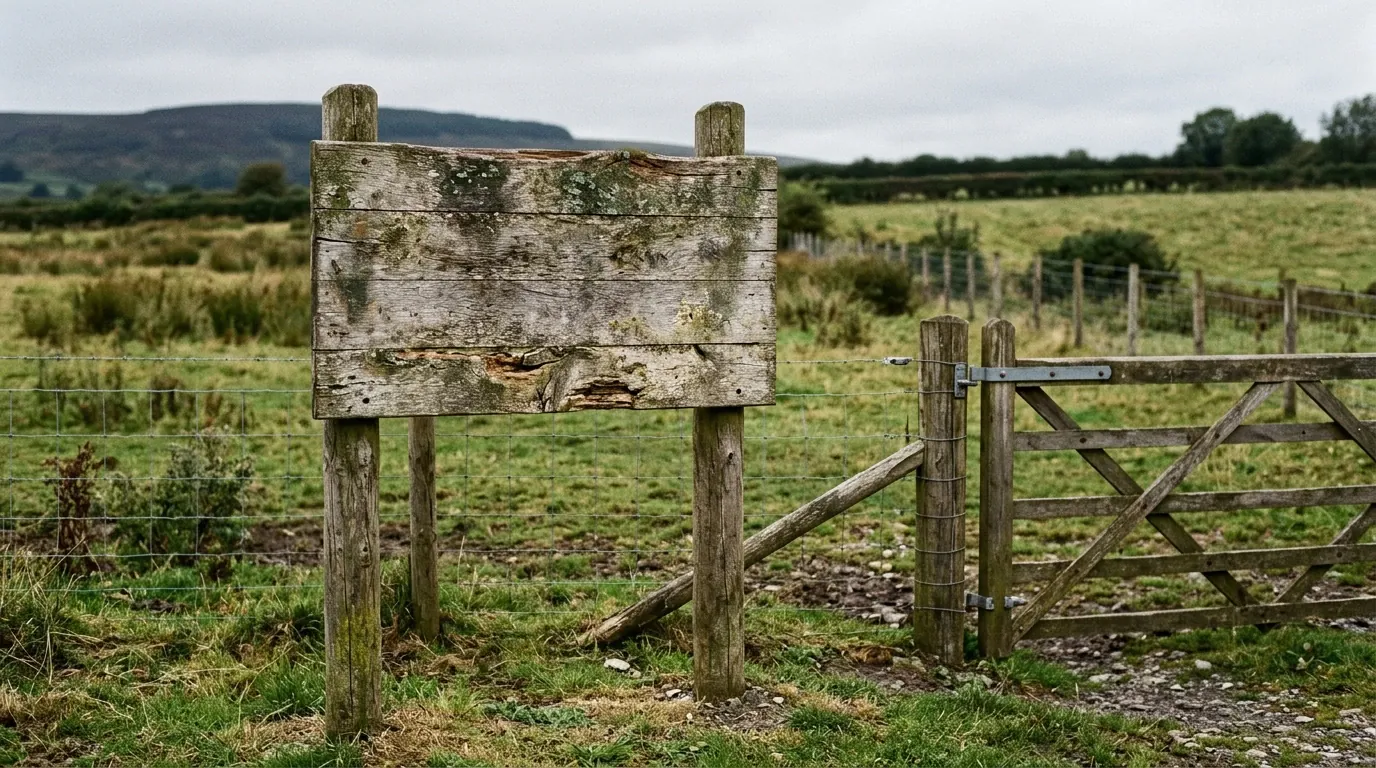 Panneau d’information posé à l’entrée d’une parcelle pâturée