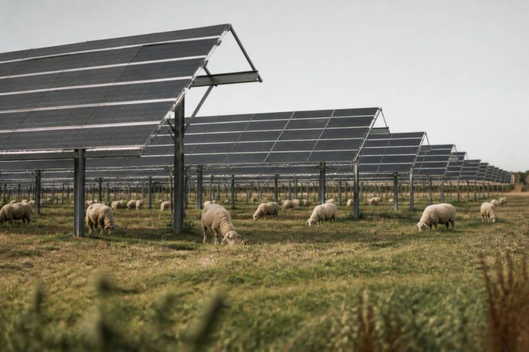 Pâturage sous panneaux solaires : contraintes d&rsquo;une centrale