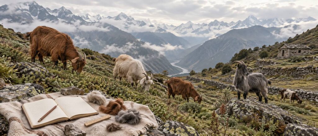 Illustration éditoriale du sujet : Chèvre Chamba : origine himalayenne et rusticité