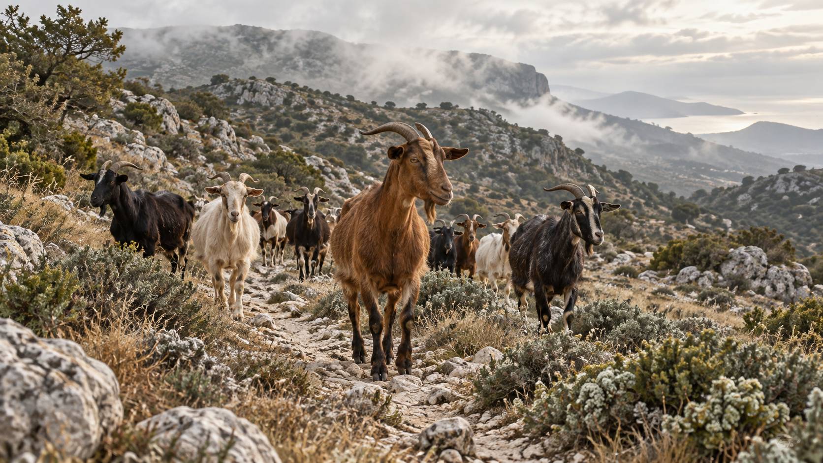 Illustration éditoriale du sujet : Chèvre d'Aspromonte : origine calabraise et parcours