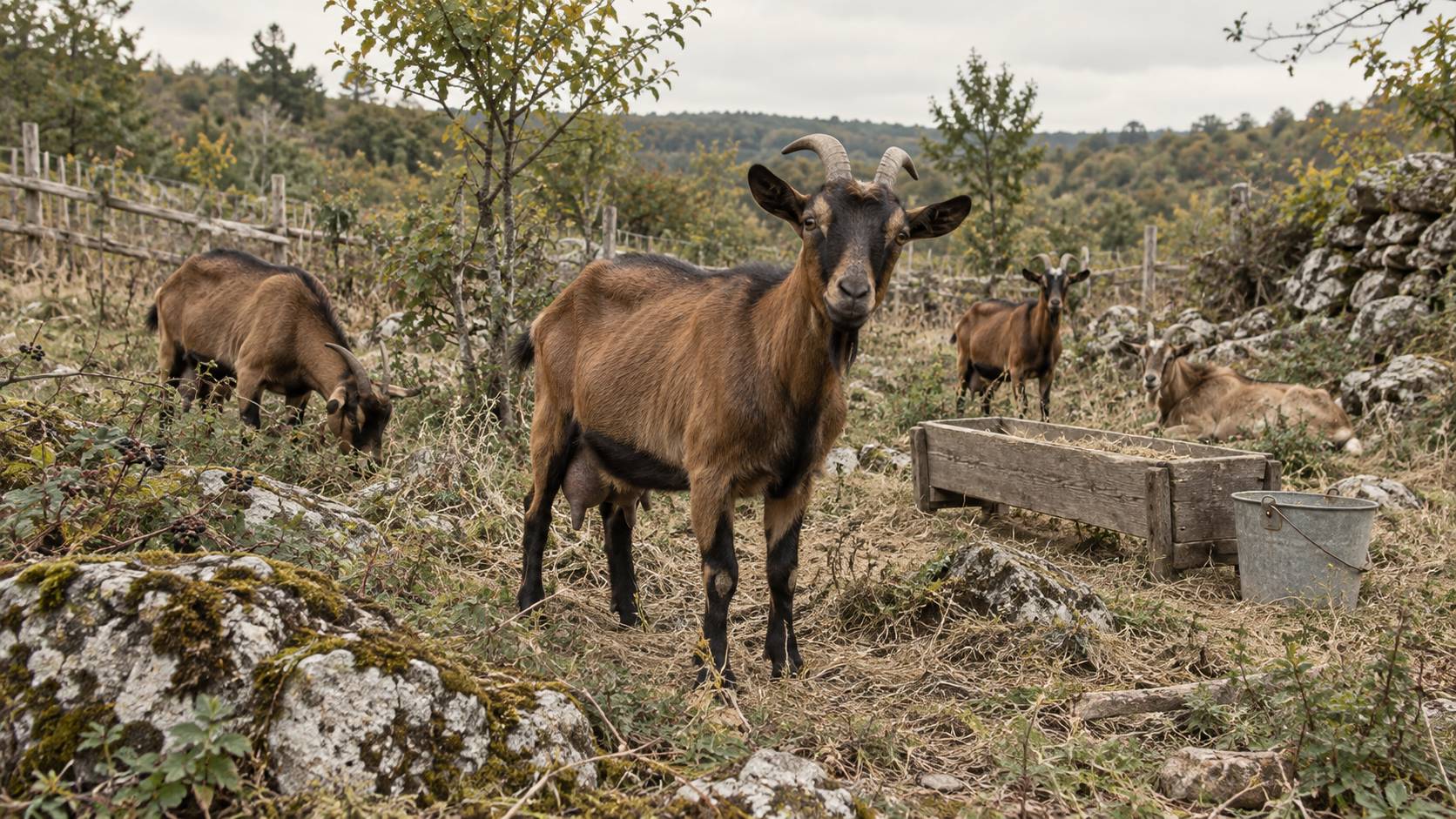 Illustration éditoriale du sujet : Chèvre de Lorraine : origine, lait et sauvegarde