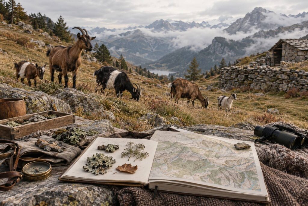 Illustration éditoriale du sujet : Chèvre de Savoie : origine alpine et sauvegarde